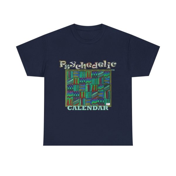 Product Image and Link for Unisex Heavy Cotton Tee:  “Psychedelic Calendar(tm)” – Chilled(tm)