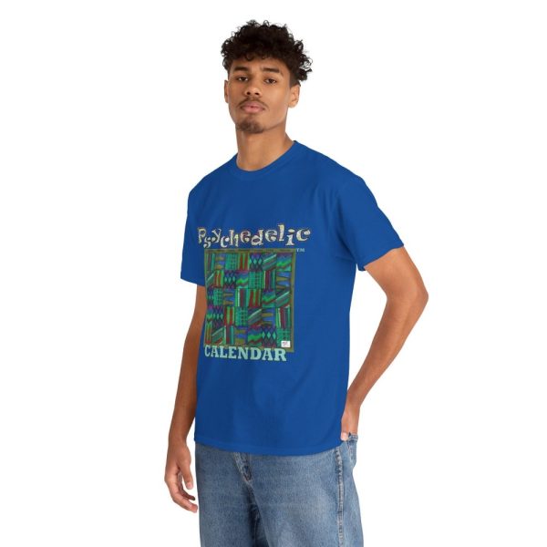Product Image and Link for Unisex Heavy Cotton Tee:  “Psychedelic Calendar(tm)” – Chilled(tm)