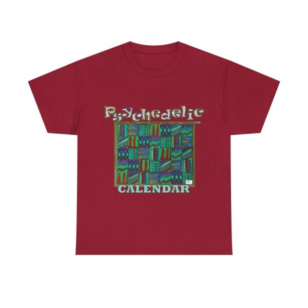 Product Image and Link for Unisex Heavy Cotton Tee:  “Psychedelic Calendar(tm)” – Chilled(tm)
