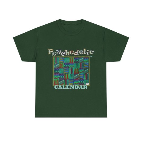 Product Image and Link for Unisex Heavy Cotton Tee:  “Psychedelic Calendar(tm)” – Chilled(tm)