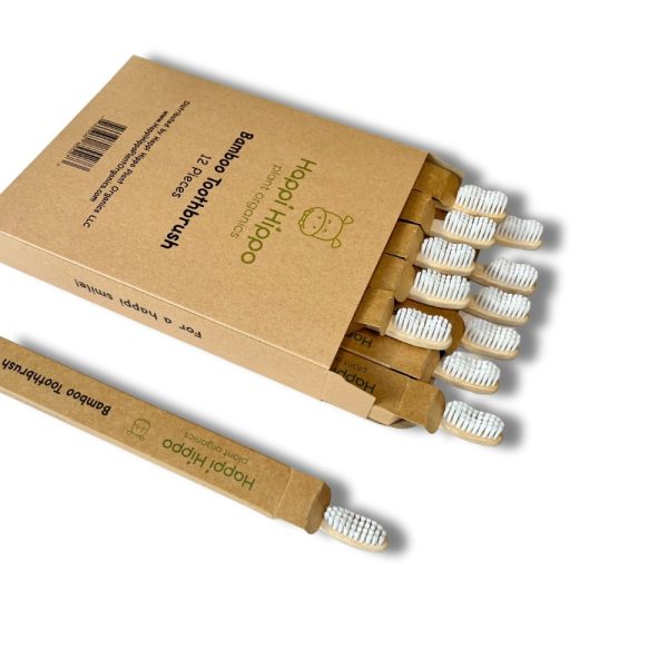 Product Image and Link for Hippotanicals Bamboo Toothbrushes – Set of 12