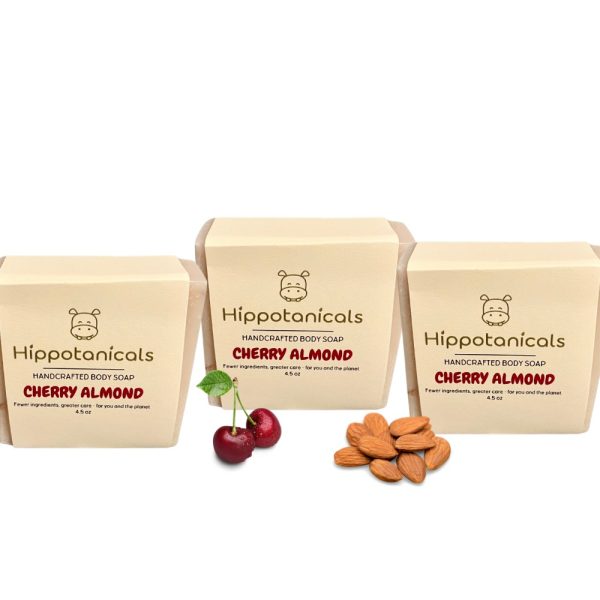 Product Image and Link for Hippotanicals Cherry Almond Soap – 3 Pack