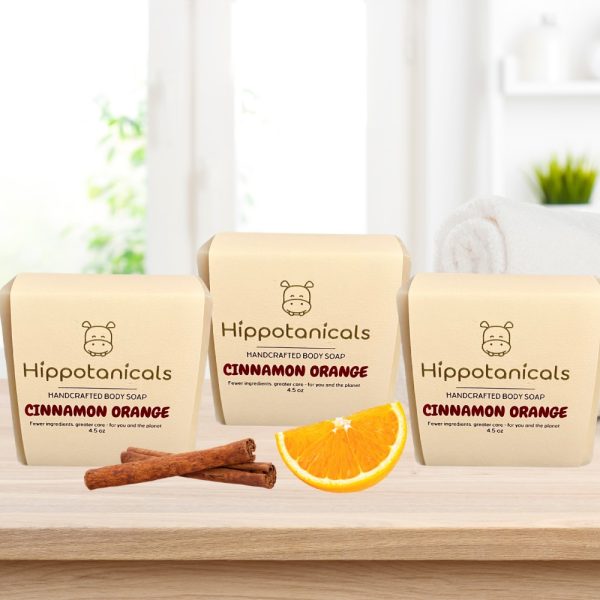 Product Image and Link for Hippotanicals Cinnamon Orange Soap – 3 Pack