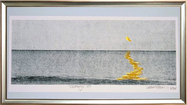 Product Image and Link for “Peaceful Sea” original risograph art print