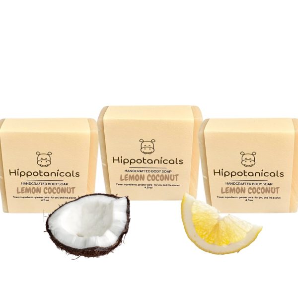 Product Image and Link for Hippotanicals Lemon Coconut Soap – 3 Pack