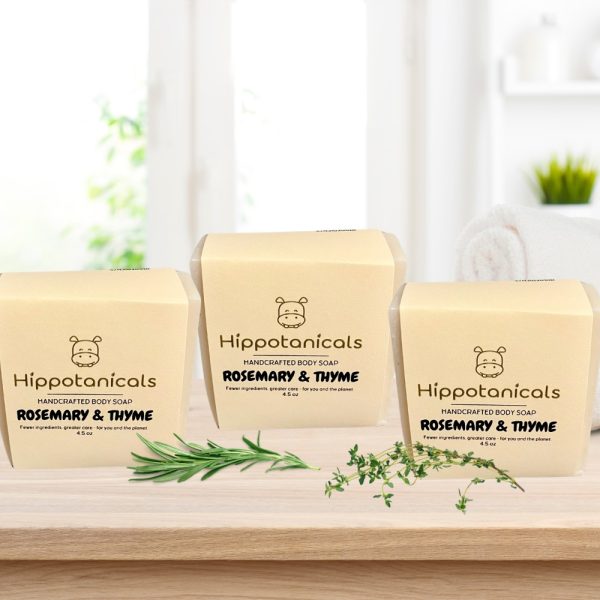 Product Image and Link for Hippotanicals Rosemary & Thyme Soap – 3 Pack