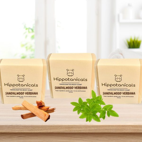 Product Image and Link for Hippotanicals Sandalwood Verbana Soap – 3 Pack