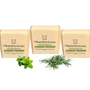 Product Image and Link for Hippotanicals Spearmint Rosemary Soap – 3 Pack