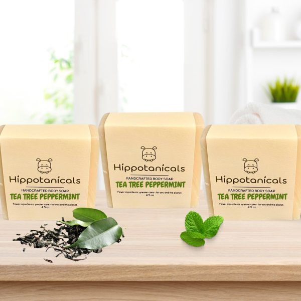 Product Image and Link for Hippotanicals Tea Tree Peppermint Soap – 3 Pack