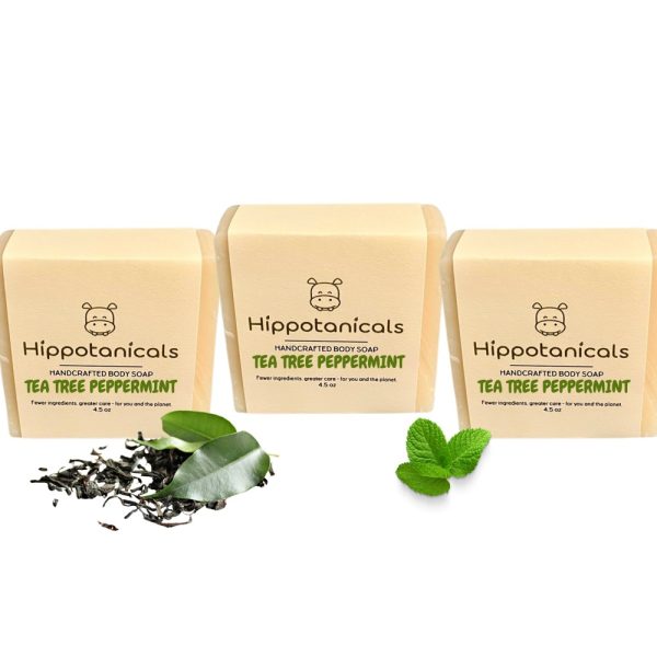 Product Image and Link for Hippotanicals Tea Tree Peppermint Soap – 3 Pack