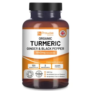 Product Image and Link for Organic Turmeric 1440mg with Black Pepper & Ginger |120 Vega