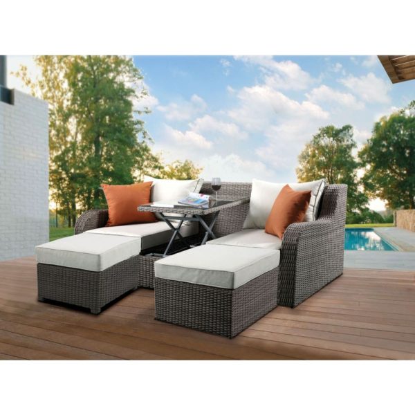 Product Image and Link for Salena Patio Sofa with Two Ottomans