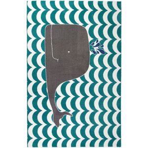 Product Image and Link for BARON AREA RUG TEAL/GRAY