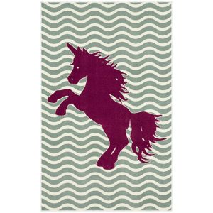 Product Image and Link for BARON AREA RUG Sage Green/Fuchsia