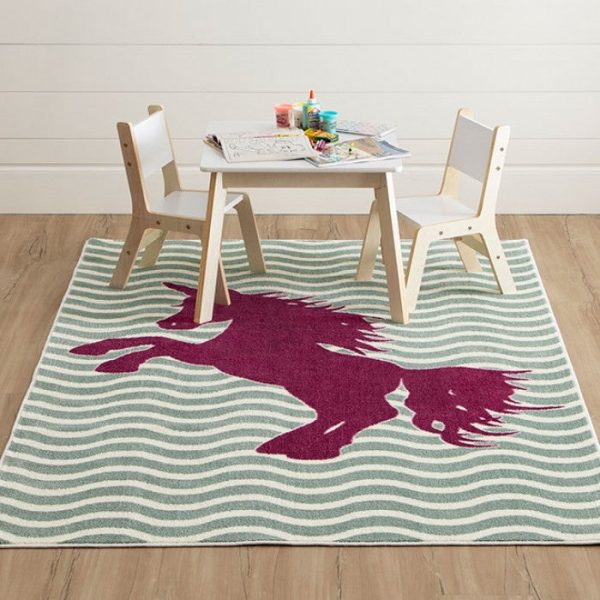 Product Image and Link for BARON AREA RUG Sage Green/Fuchsia