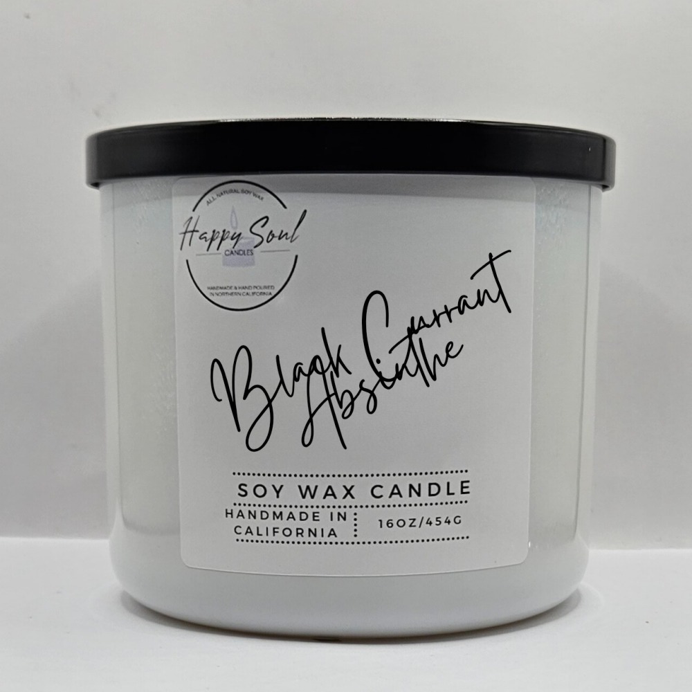 Product Image and Link for Black Currant Absinthe 3-Wick Soy Candle (16oz)