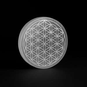 Product Image and Link for Selenite Flower of Life Stone