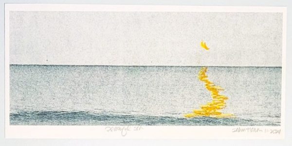 Product Image and Link for Small batch Risograph art print: “Peaceful Sea”
