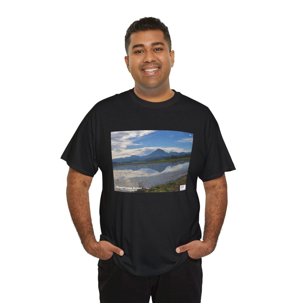 Product Image and Link for Heavy Cotton Tee: “Mount Vernon Reflect(tm)” – Blank Sleeves