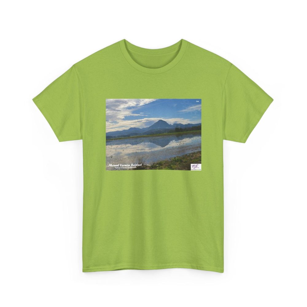 Product Image and Link for Heavy Cotton Tee: “Mount Vernon Reflect(tm)” – Blank Sleeves