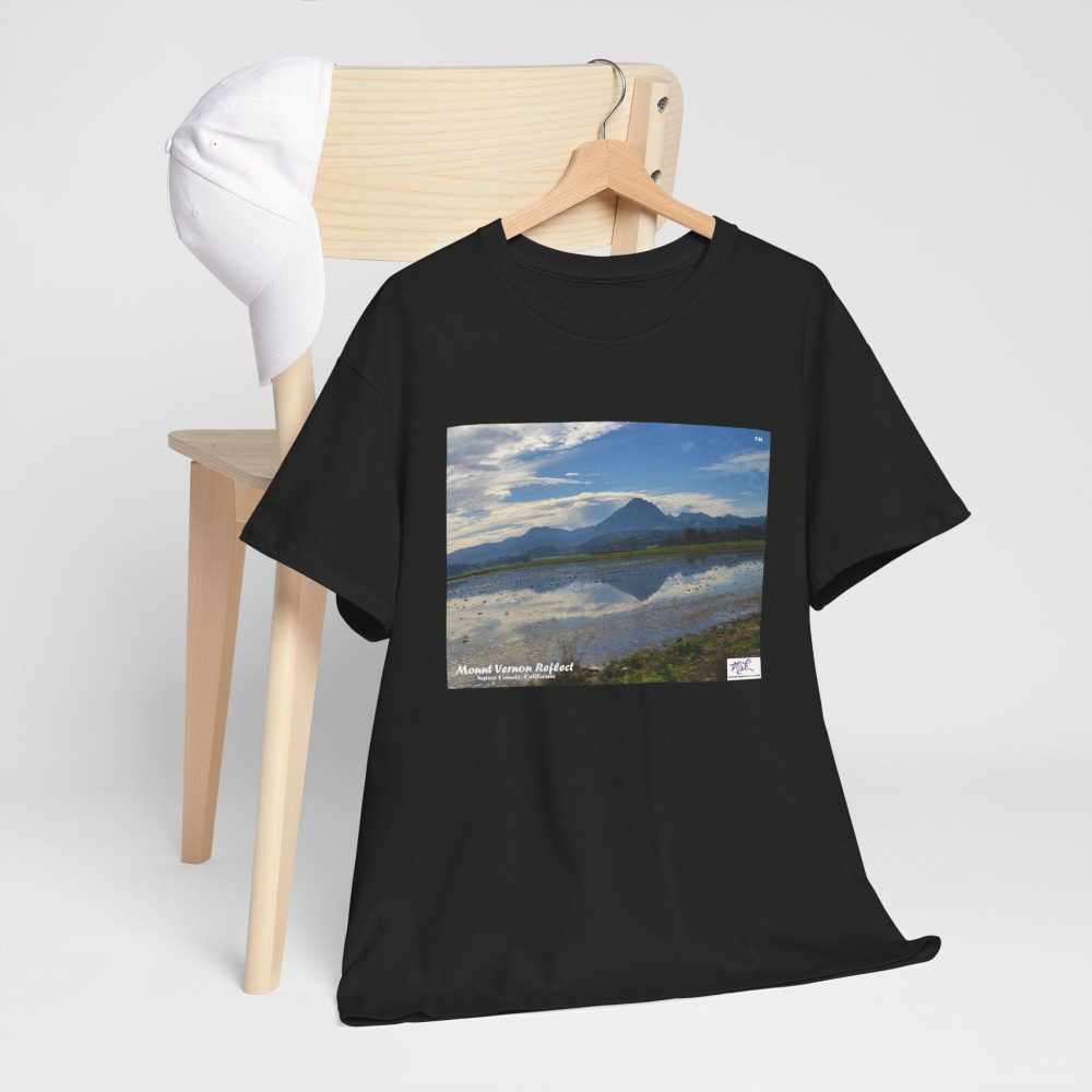 Product Image and Link for Heavy Cotton Tee: “Mount Vernon Reflect(tm)” – Blank Sleeves