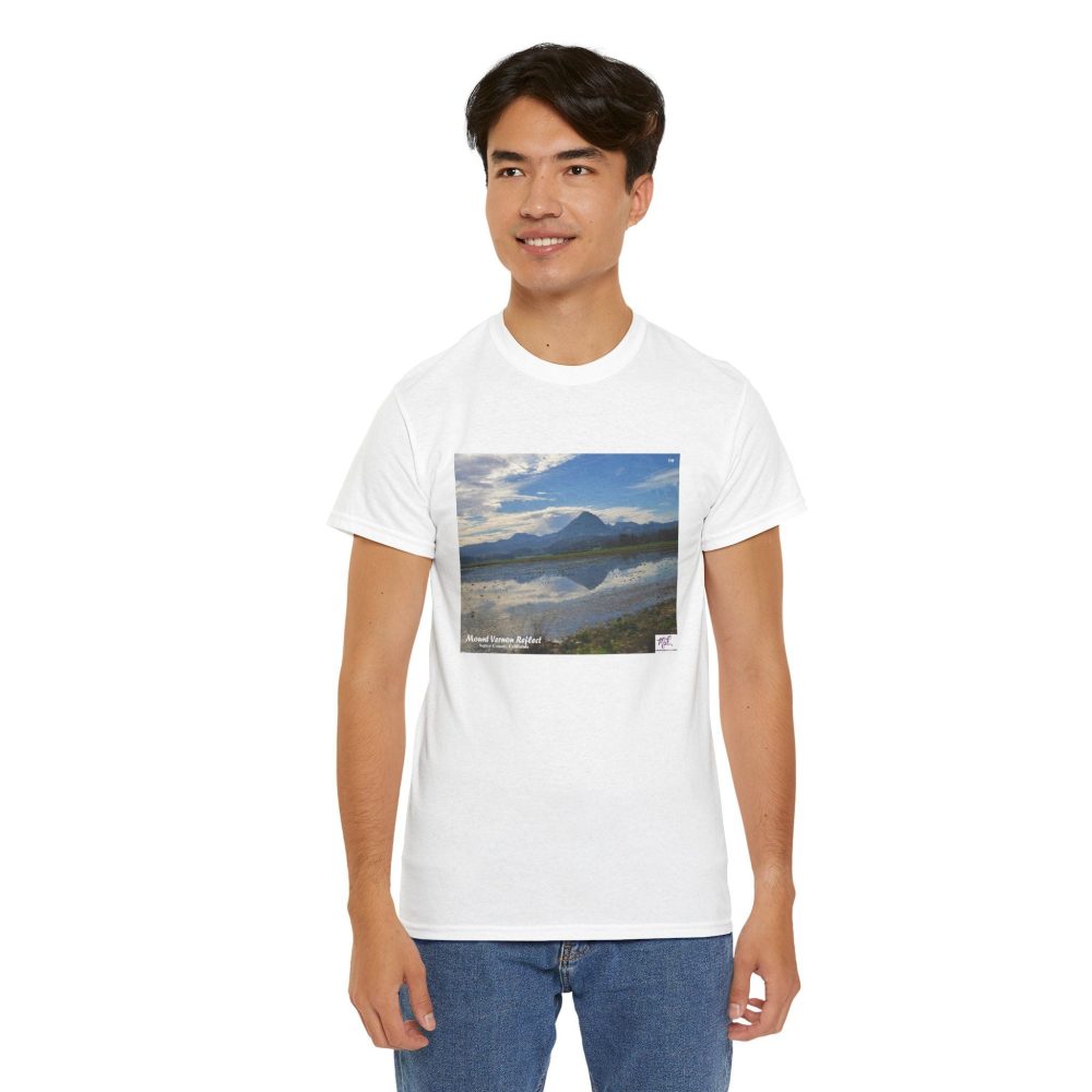Product Image and Link for Heavy Cotton Tee: “Mount Vernon Reflect(tm)” – Blank Sleeves