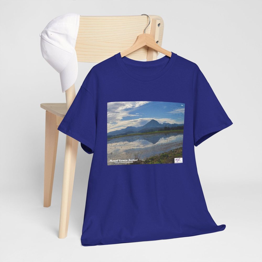 Product Image and Link for Heavy Cotton Tee: “Mount Vernon Reflect(tm)” – Blank Sleeves
