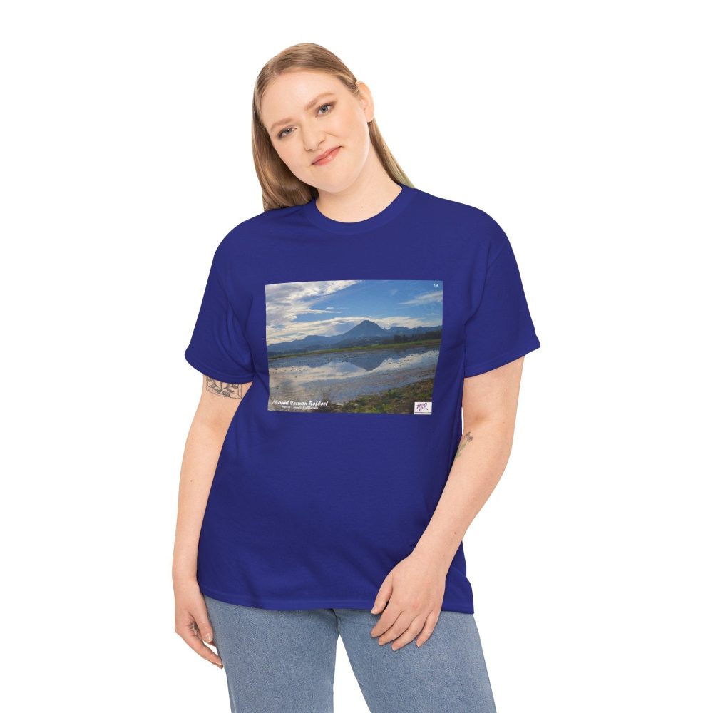 Product Image and Link for Heavy Cotton Tee: “Mount Vernon Reflect(tm)” – Blank Sleeves