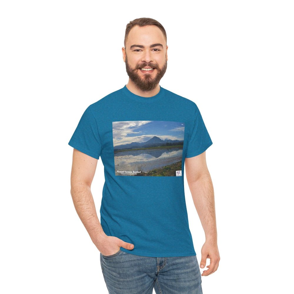 Product Image and Link for Heavy Cotton Tee: “Mount Vernon Reflect(tm)” – Blank Sleeves