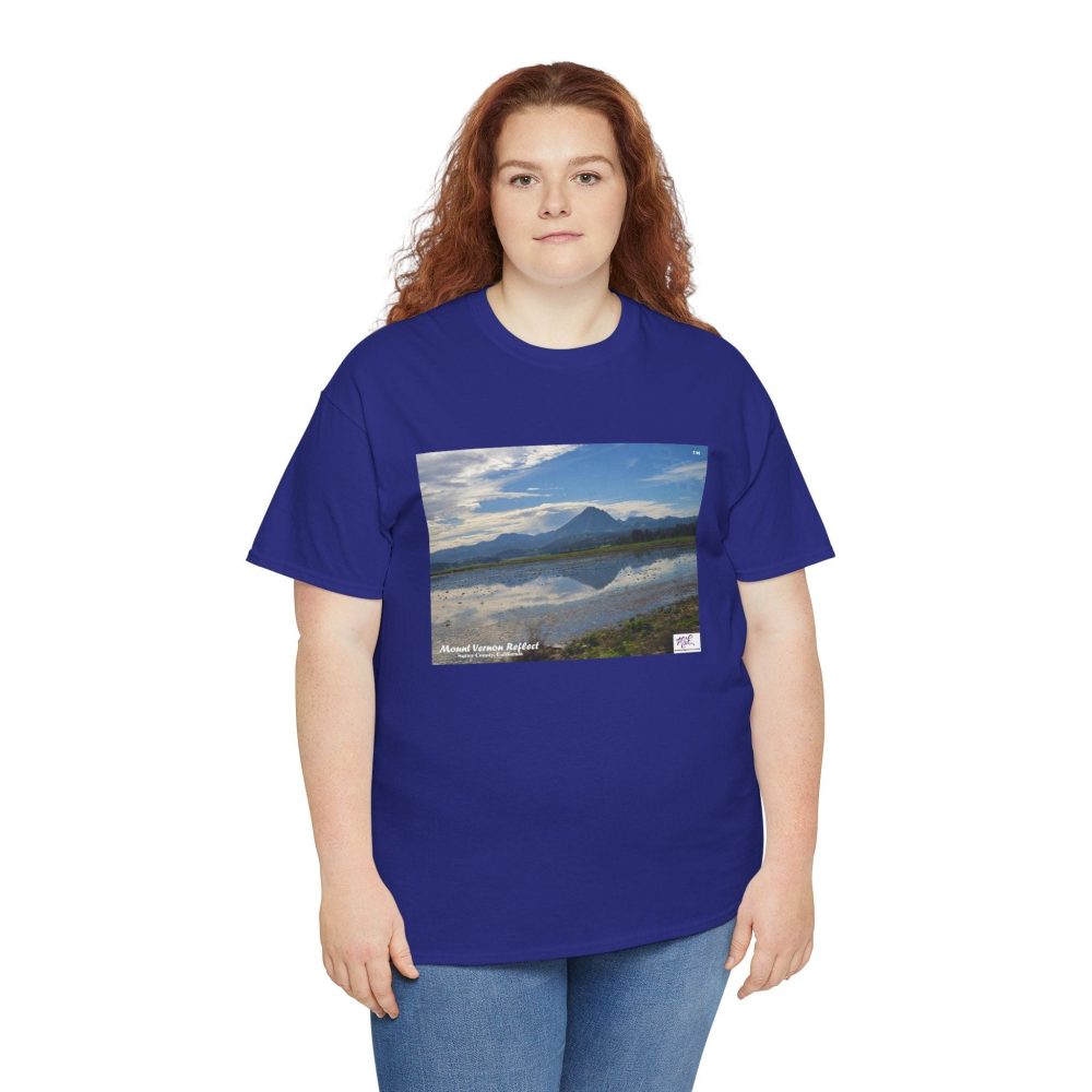 Product Image and Link for Heavy Cotton Tee: “Mount Vernon Reflect(tm)” – Blank Sleeves