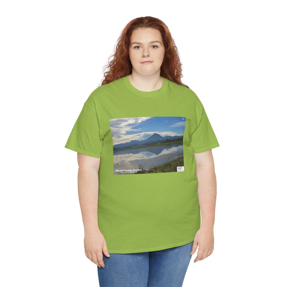 Product Image and Link for Heavy Cotton Tee: “Mount Vernon Reflect(tm)” – Blank Sleeves