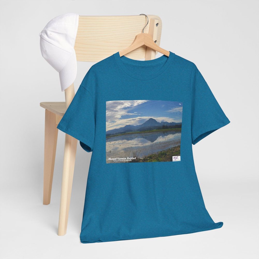 Product Image and Link for Heavy Cotton Tee: “Mount Vernon Reflect(tm)” – Blank Sleeves
