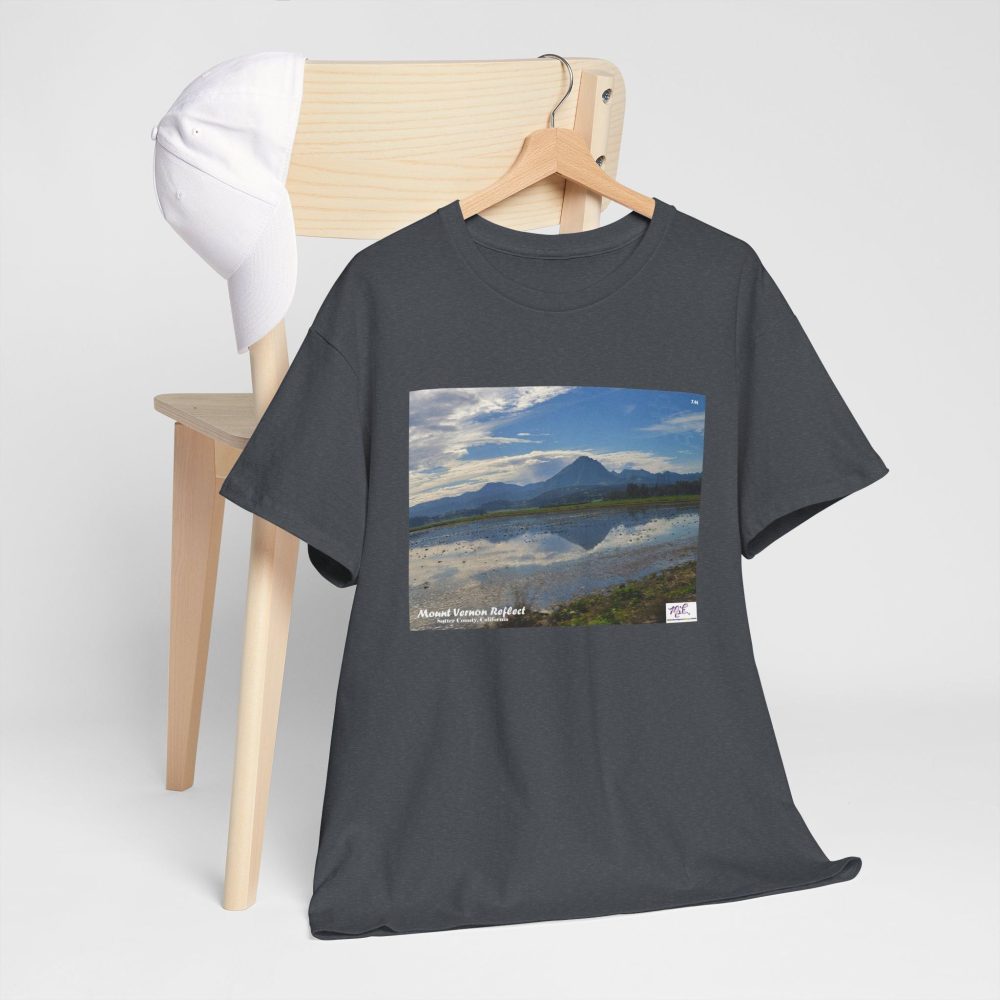 Product Image and Link for Heavy Cotton Tee: “Mount Vernon Reflect(tm)” – Blank Sleeves