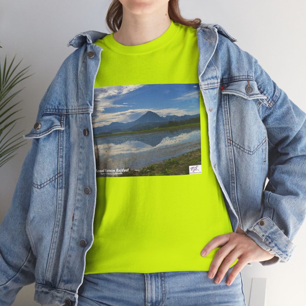 Product Image and Link for Heavy Cotton Tee: “Mount Vernon Reflect(tm)” – Blank Sleeves