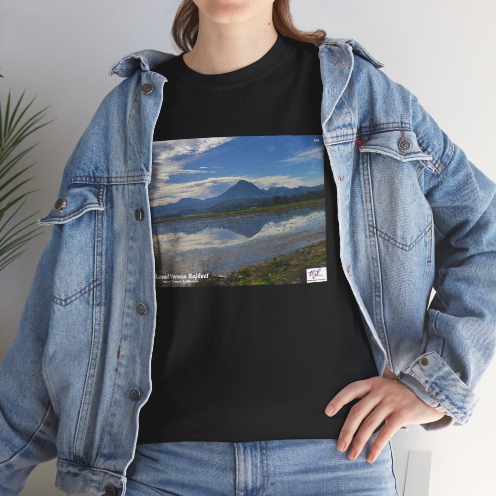 Product Image and Link for Heavy Cotton Tee: “Mount Vernon Reflect(tm)” – Blank Sleeves