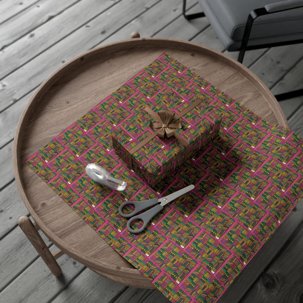 Product Image and Link for Gift Wrap Papers – “Psychedelic Calendar(tm)” – “Garden(tm)” – Small Square – Three Sizes