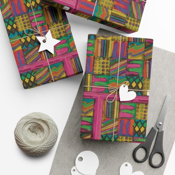 Product Image and Link for Gift Wrap Papers – “Psychedelic Calendar(tm)” – “Garden(tm)” – Small Square – Three Sizes