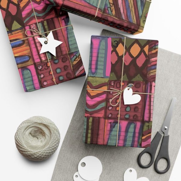 Product Image and Link for Gift Wrap Papers – “Psychedelic Calendar(tm)” – “Muted(tm)” – Large Square – Three Sizes