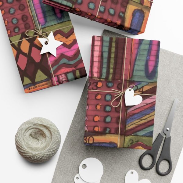 Product Image and Link for Gift Wrap Papers – “Psychedelic Calendar(tm)” – “Muted(tm)” – Large Square – Three Sizes