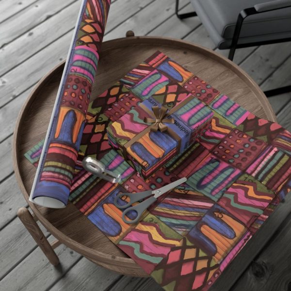 Product Image and Link for Gift Wrap Papers – “Psychedelic Calendar(tm)” – “Muted(tm)” – Large Square – Three Sizes