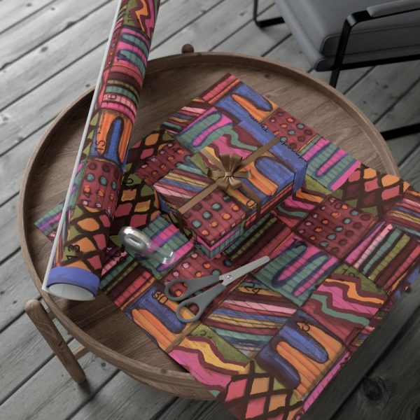 Product Image and Link for Gift Wrap Papers – “Psychedelic Calendar(tm)” – “Muted(tm)” – Large Square – Three Sizes