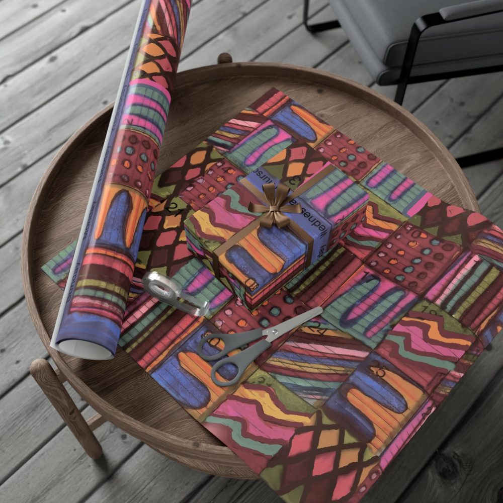 Product Image and Link for Gift Wrap Papers – “Psychedelic Calendar(tm)” – “Muted(tm)” – Large Square – Three Sizes