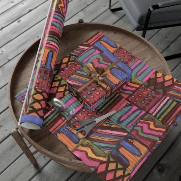 Product Image and Link for Gift Wrap Papers – “Psychedelic Calendar(tm)” – “Muted(tm)” – Large Square – Three Sizes
