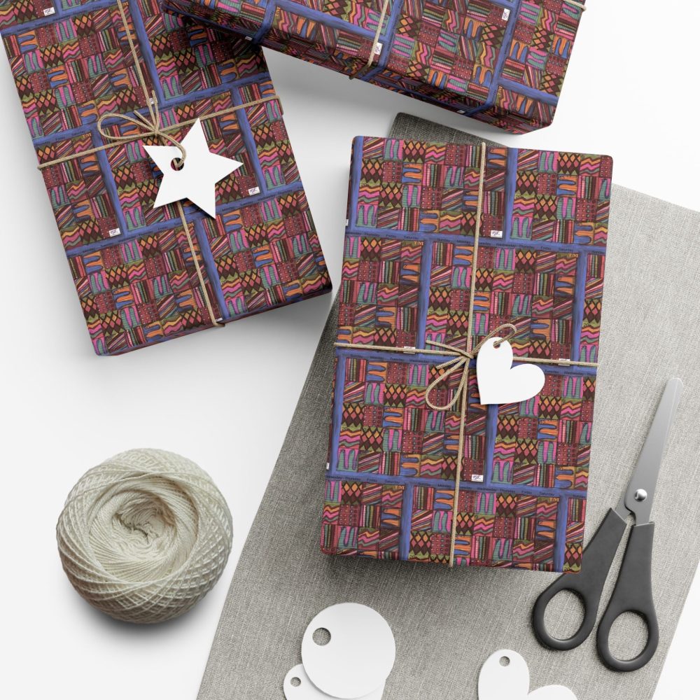 Product Image and Link for Gift Wrap Papers – “Psychedelic Calendar(tm)” – “Muted(tm)” – Small Square – Three Sizes