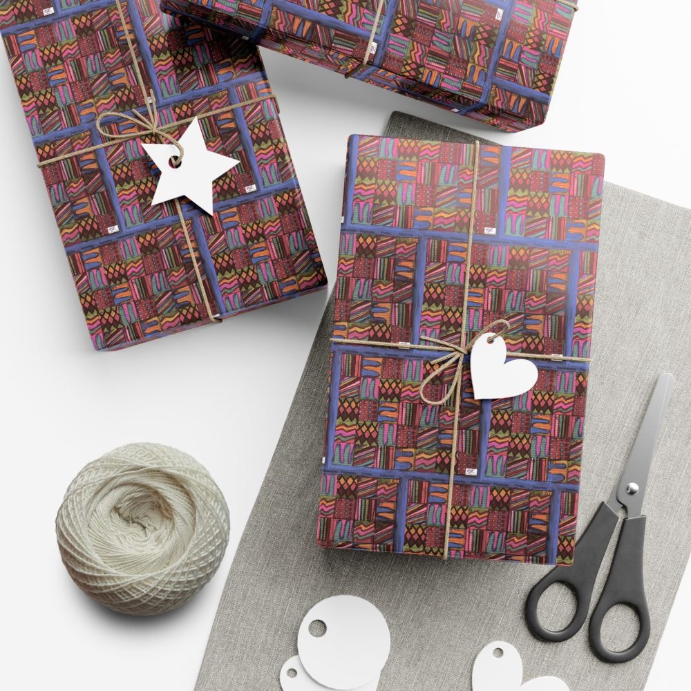 Product Image and Link for Gift Wrap Papers – “Psychedelic Calendar(tm)” – “Muted(tm)” – Small Square – Three Sizes