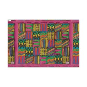 Product Image and Link for Gift Wrap Papers – “Psychedelic Calendar(tm)” – “Garden(tm)” – Large Square – Three Sizes