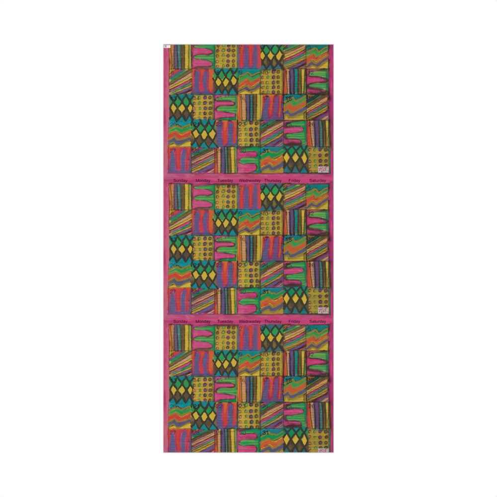 Product Image and Link for Gift Wrap Papers – “Psychedelic Calendar(tm)” – “Garden(tm)” – Large Square – Three Sizes