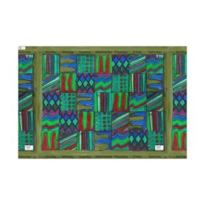Product Image and Link for Gift Wrap Papers – “Psychedelic Calendar(tm)” – “Chilled(tm)” – Large Square – Three Sizes