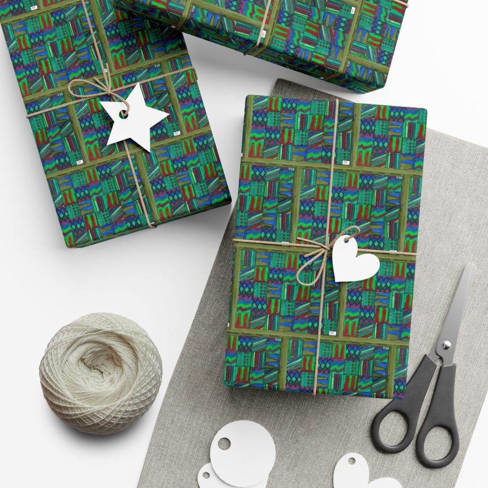 Product Image and Link for Gift Wrap Papers – “Psychedelic Calendar(tm)” – “Chilled(tm)” – Small Square – Three Sizes