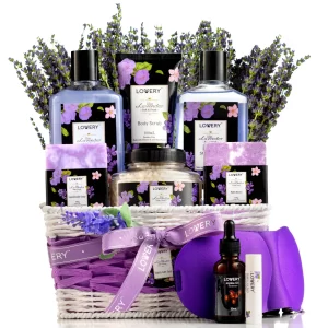 Product Image and Link for Lilac & Lavender Luxury Self-Care Gift Basket — Relaxation & Renewal Set